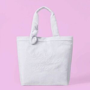 Stoney Clover x Target White Terry Cloth Tote Bag Embossed Logo Beach Bag NEW